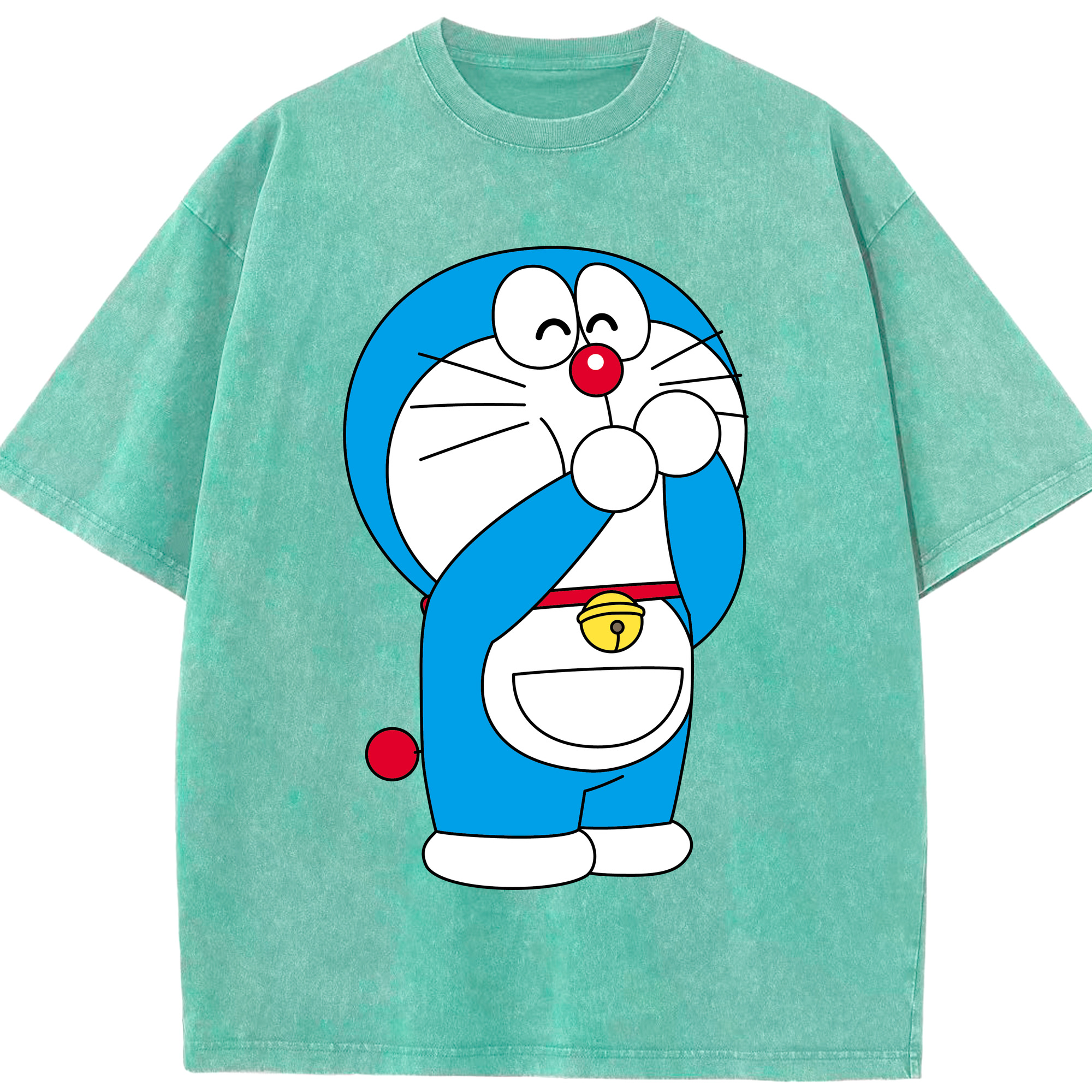 （画像用） ドラえもん Doraemon 綿100% ヴィンテージ風 半袖Tシャツ（フロントプリント）